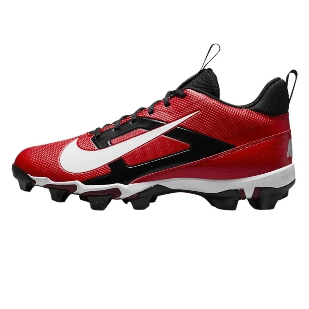 NIB Nike Alpha Menace 4 Shark Football Cleats MEN Sz 12‎ Red White Lace Up Cleat